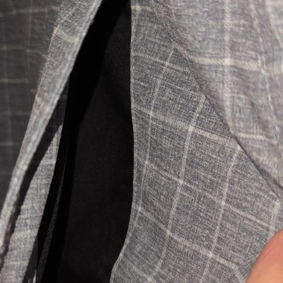 Nike Golf Dri Fit Shorts Gray White Plaid Polyester Blend Men's Size 36 - Picture 4 of 12